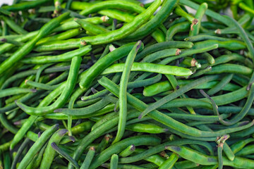 green beans on the ground