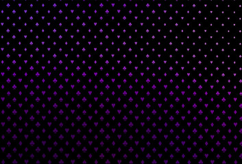 Dark purple vector template with poker symbols.