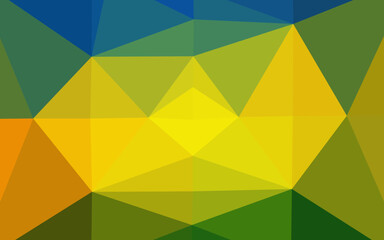 Dark Blue, Yellow vector triangle mosaic cover.