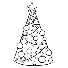 a toy for a Christmas tree, a decoration for Christmas is drawn in the style of a cartoon. simple cute holiday image