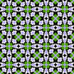 Line art mandala seamless neon watercolor flower pattern for wrapping paper and summer clothes print