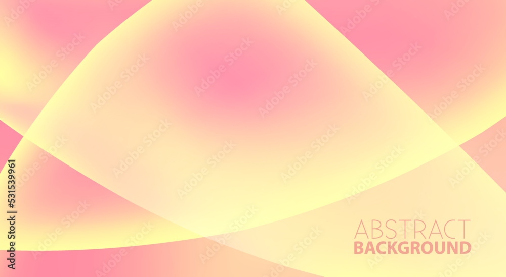 Poster Abstract background with gradient from pink to yellow. Vector pattern