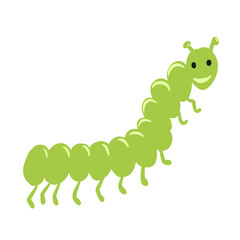 funny caterpillar in the doodle style. the sticker will decorate any design and bring a positive and good mood to the person who saw it. the caterpillar will appeal to children and parents.