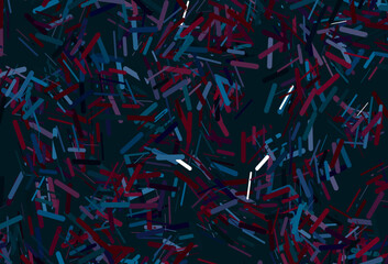 Dark blue, red vector background with straight lines.