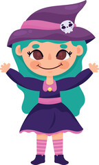girl with witch disguise