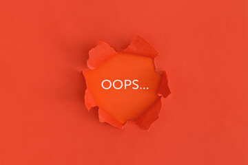 Red torn paper with space for text with red background