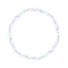 the round frame is drawn in the cartoon style. suitable for the design of your ideas. dots, lines and light.