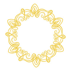 the round frame is drawn in the cartoon style. suitable for the design of your ideas. dots, lines and light.