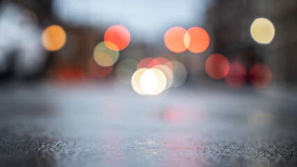 blurred lights in the city