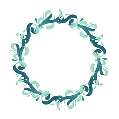 the round frame is drawn in the cartoon style. suitable for the design of your ideas. dots, lines and light.