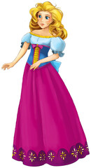 cartoon scene with princess queen isolated illustration for children  © honeyflavour