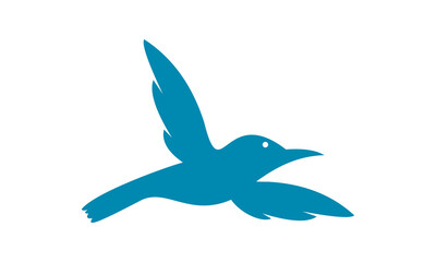 flying blue bird logo