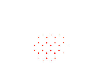 Light green, red vector pattern with spheres.