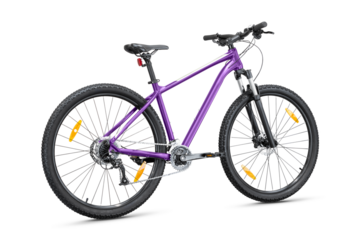 Mountain bike isolated on white background. Side view