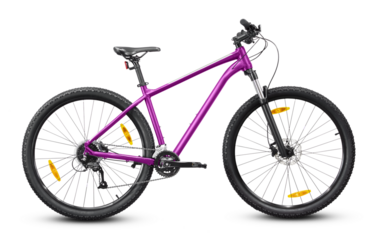 Mountain bike isolated on white background. Side view