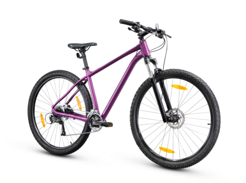 Mountain bike isolated on white background. Side view