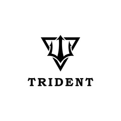 Trident Triangle Symbol Logo Design