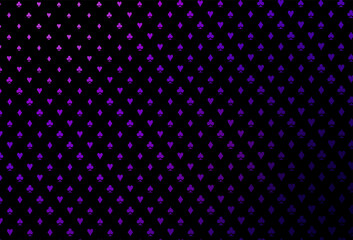 Dark purple, pink vector texture with playing cards.