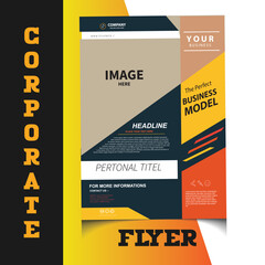 New modern corporate flyer template vector image
