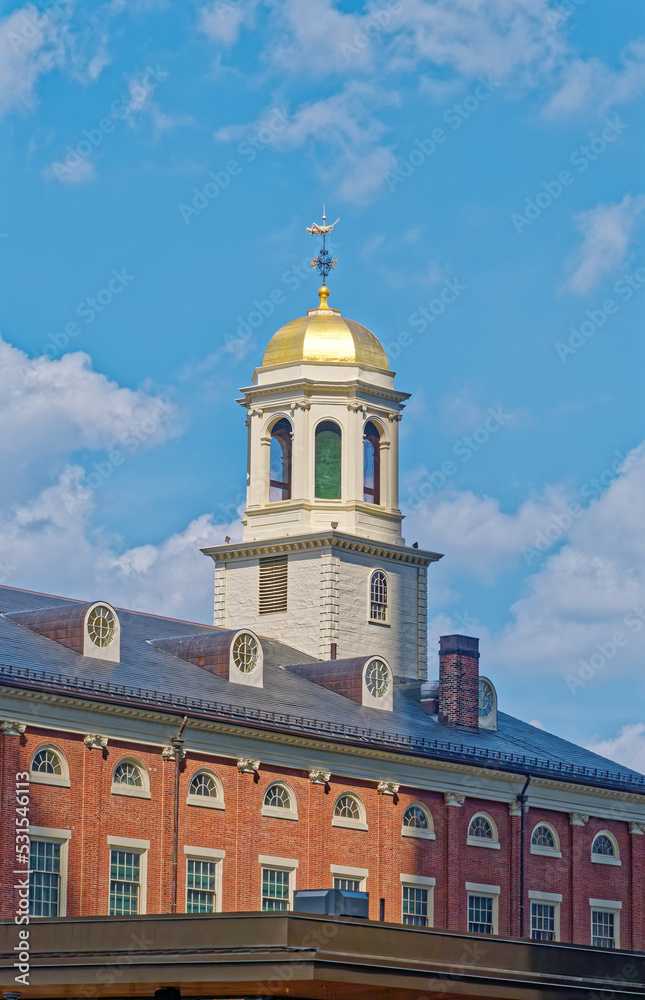 Canvas Prints Gold Cupola on Faneuil Hall