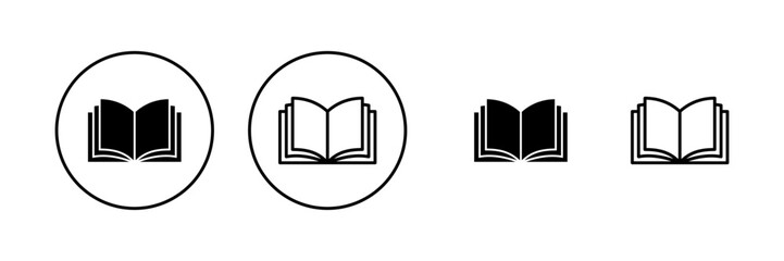 Book icon vector. open book sign and symbol. ebook icon