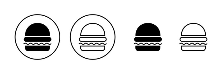 Burger icon vector. burger sign and symbol. hamburger