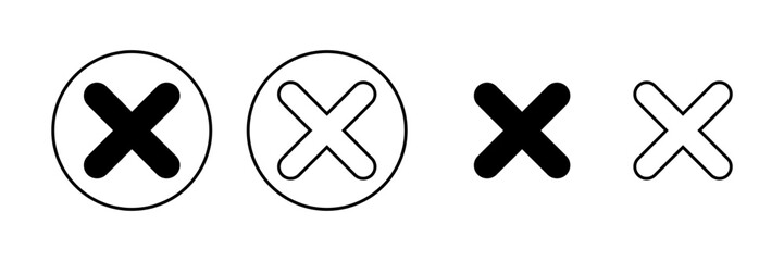 Obraz premium Close icon vector. Delete sign and symbol. cross sign