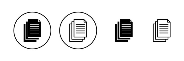 Document icon vector. Paper sign and symbol. File Icon