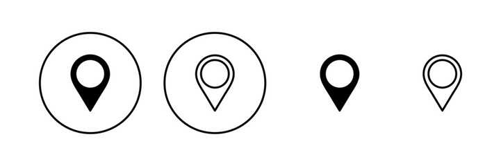 Obraz premium Pin icon vector. Location sign and symbol. destination icon. map pin