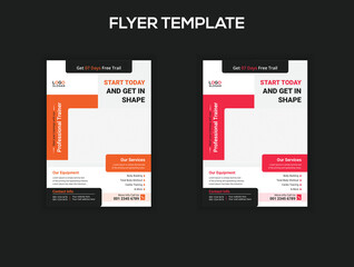 Get in shape gym flyer template