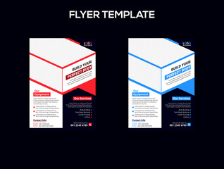 Gym and fitness flyer template for women