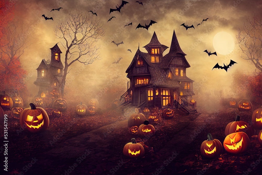 Canvas Prints Halloween background for your design.