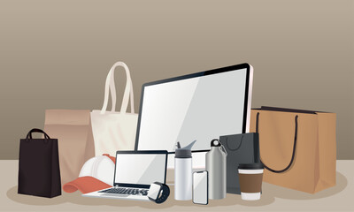 thirteen mockup products icons