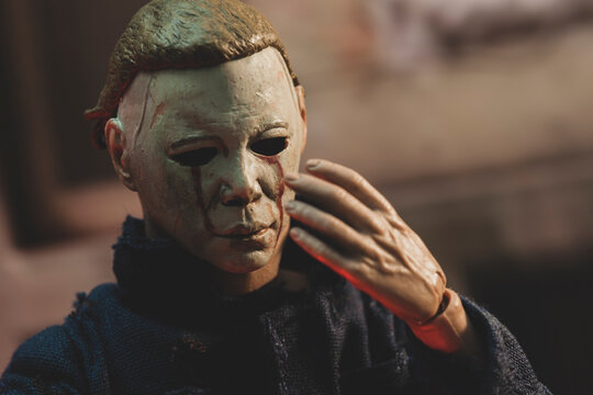 NEWE YORK USA - SEPT 17 2022: Halloween Movie Slasher Michael Myers - Blood Tears Halloween 2 - Neca Action Figure