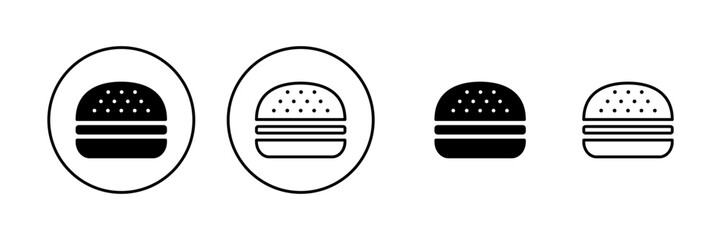 Burger icon vector. burger sign and symbol. hamburger