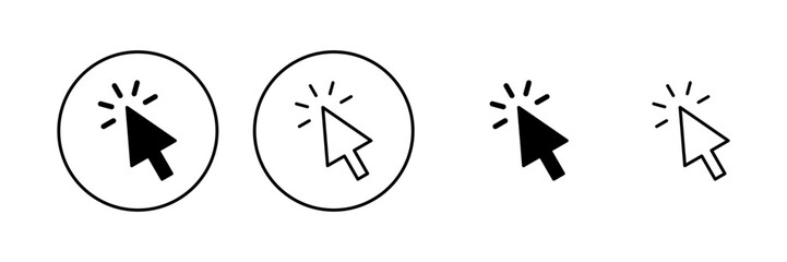 Click icon vector. pointer arrow sign and symbol. cursor icon