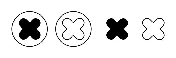 Close icon vector. Delete sign and symbol. cross sign