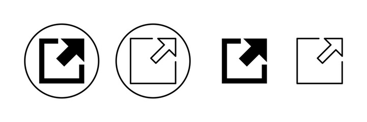 External link icon vector. link sign and symbol. hyperlink symbol