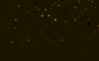 Light Orange vector layout with bright stars.