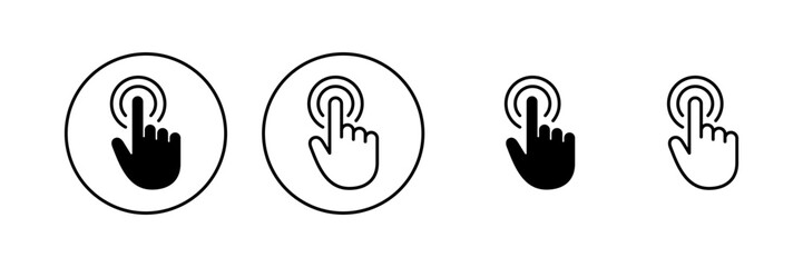 Hand cursor icon vector. cursor sign and symbol. hand cursor icon clik