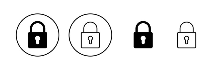 Lock icon vector. Padlock sign and symbol. Encryption icon. Security symbol