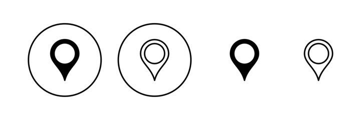 Pin icon vector. Location sign and symbol. destination icon. map pin