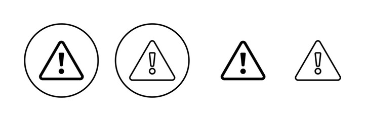 Exclamation danger icon vector. attention sign and symbol. Hazard warning attention sign