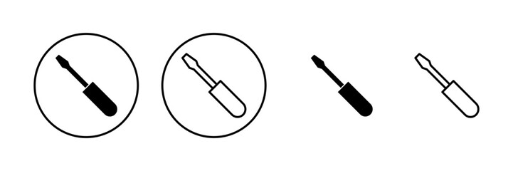 Screwdriver icon vector.tools sign and symbol