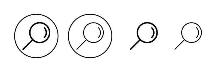 Search icon vector. search magnifying glass sign and symbol
