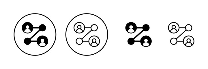 Share icon vector. Sharing sign and symbol