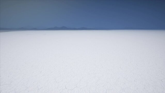 Bonneville salt flats in Utah