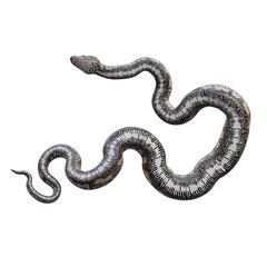 Southern African rock python 3D illustration.