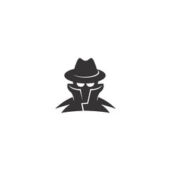 Secret agent icon logo design