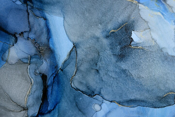 Abstract liquid ink art painting as background, closeup